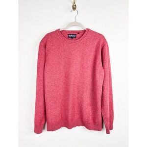 Barbour Men’s Red Wool Blend Crewneck Sweater Sz XXL